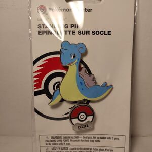Pokemon TCG Gallery Lapras Standing Enamel Pin Official Nintendo Pokedex Badge